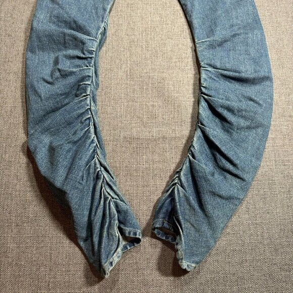 Free People We The Free Daliah Stacked Low Rise Straight Leg Denim Jeans Blue 25 - Picture 6 of 16